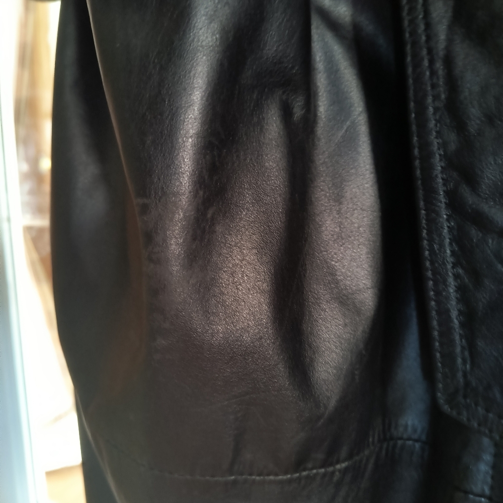 Full Length Leather Jacket, Large - image 5